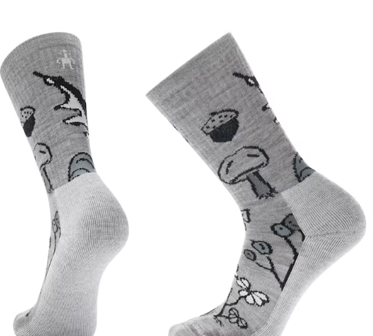 Smartwool Everyday Forest Loot Crew Socks Light Gray / S