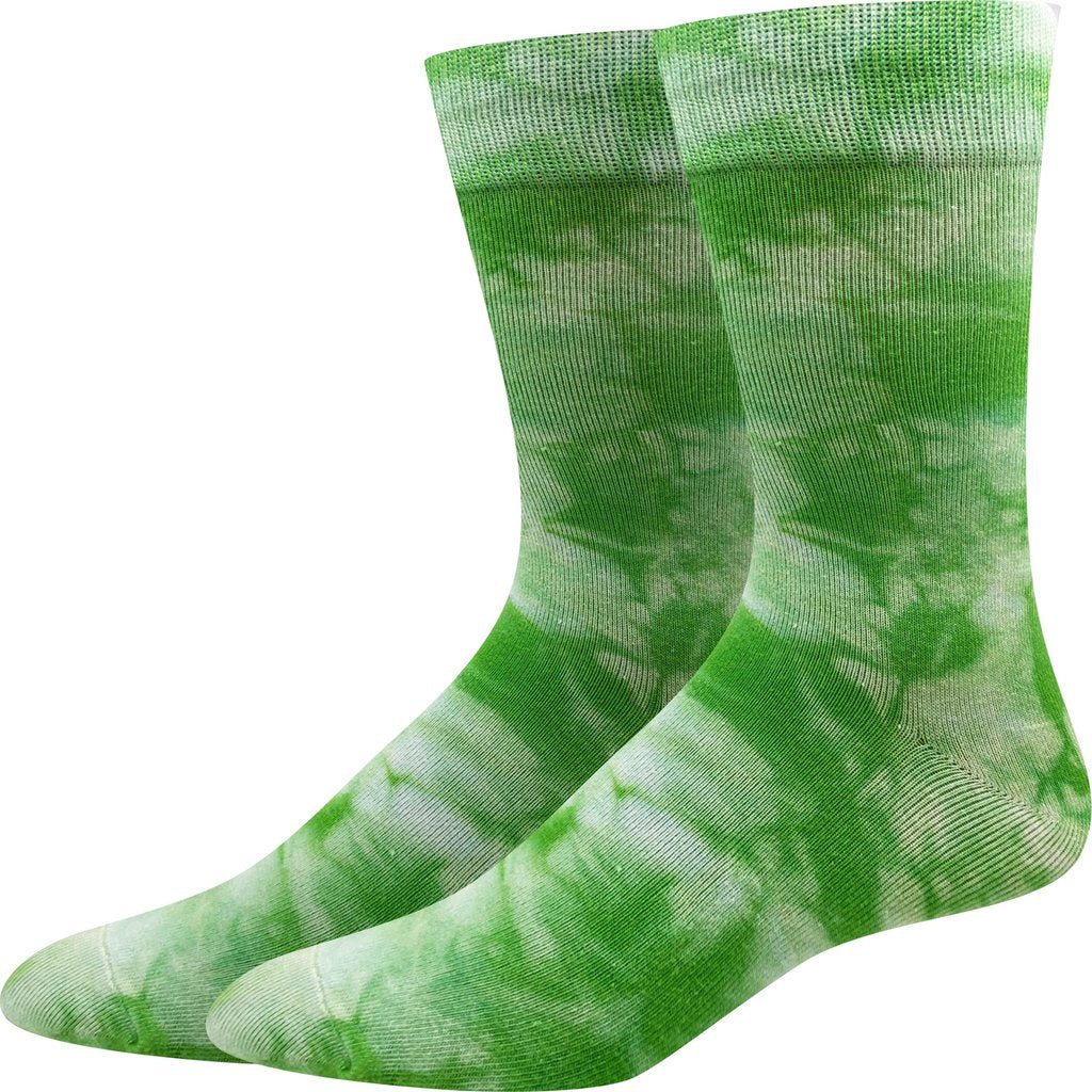 Sock Harbor Green Tie Dye women&#39;s and men&#39;s sock
