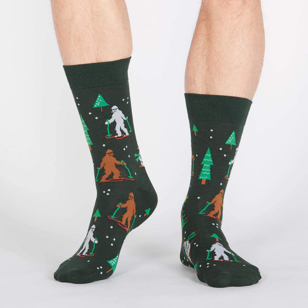 Bigfoot and Yeti Holiday Socks for Men - Shop Now