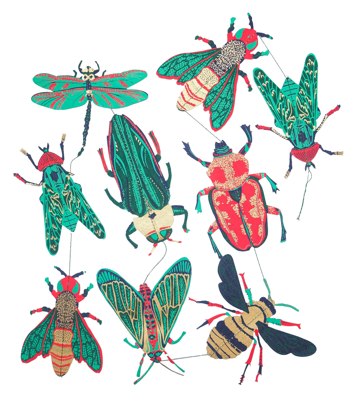 East End Press/Insects Vertical Wall Hanging