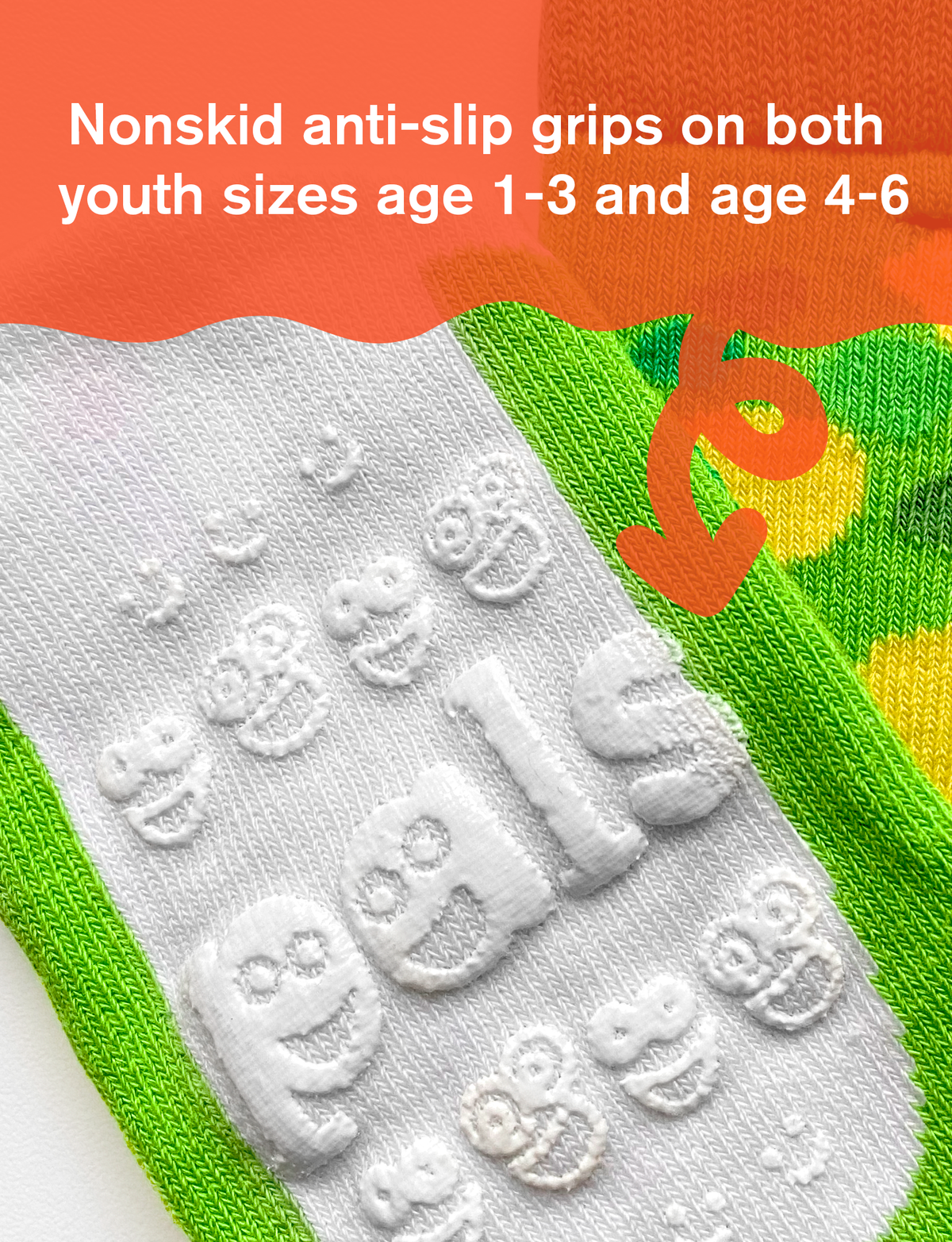Pals/Frog & Turtle Mismatched Non-Slip Kids Socks