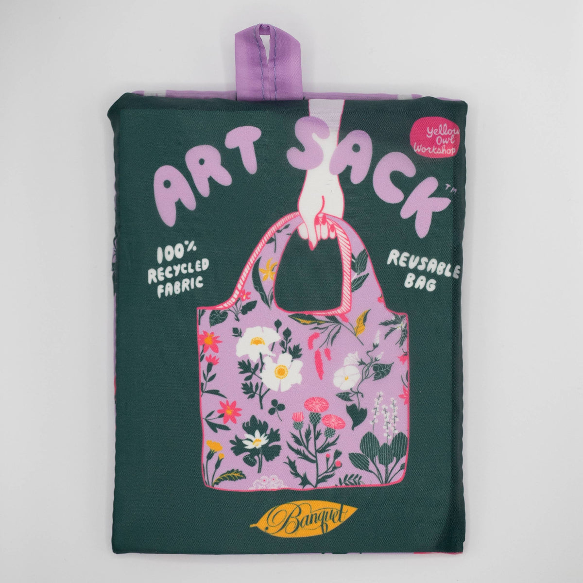 Yellow Owl Workshop Floral Art Sack by Banquet Workshop - Reusable Tote Bag