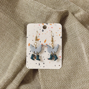 Sydni Carlson Art Chickens with Boots Earrings