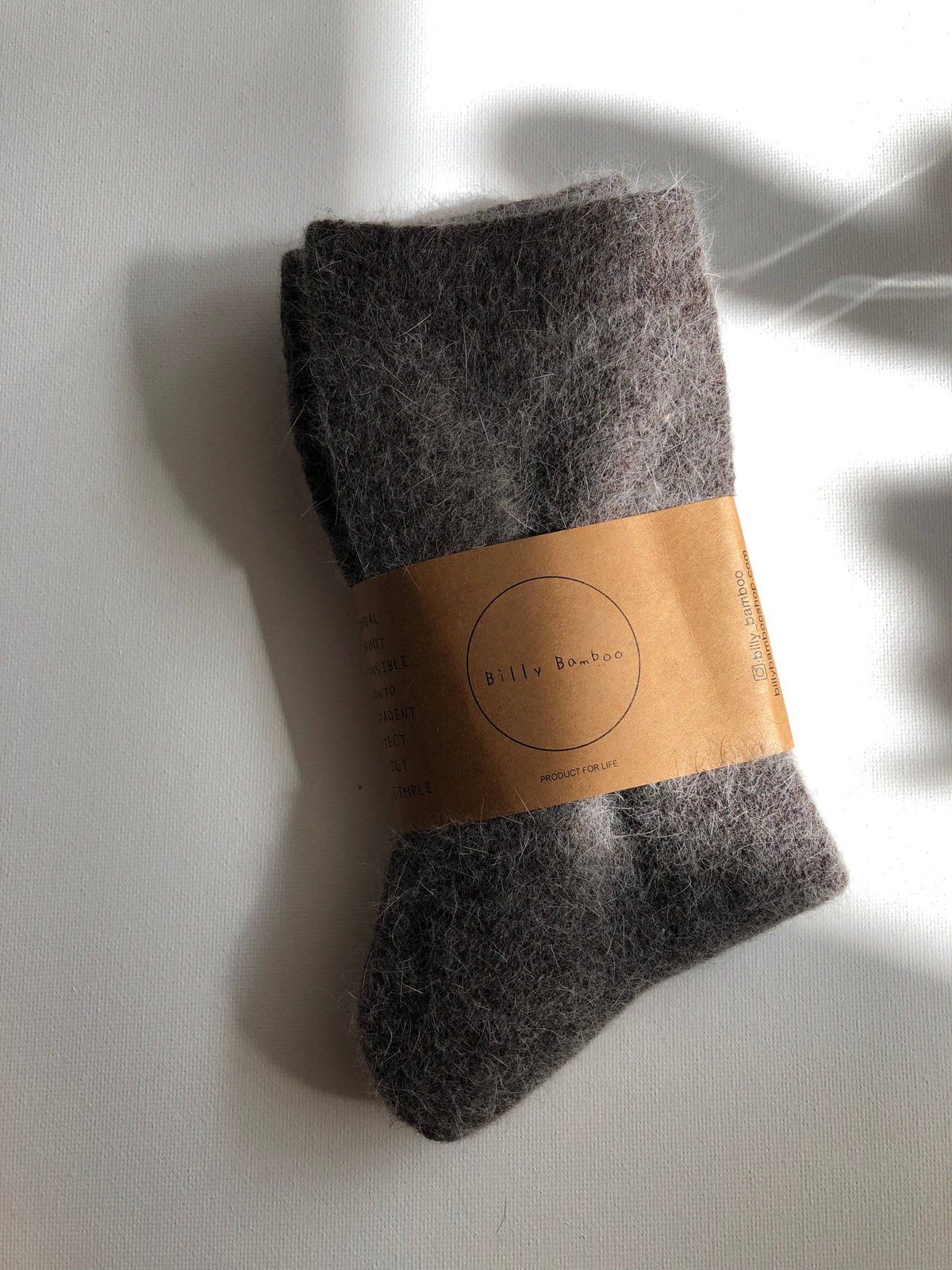 Billy Bamboo/FLUFFY ANGORA SOCKS - NEUTRAL