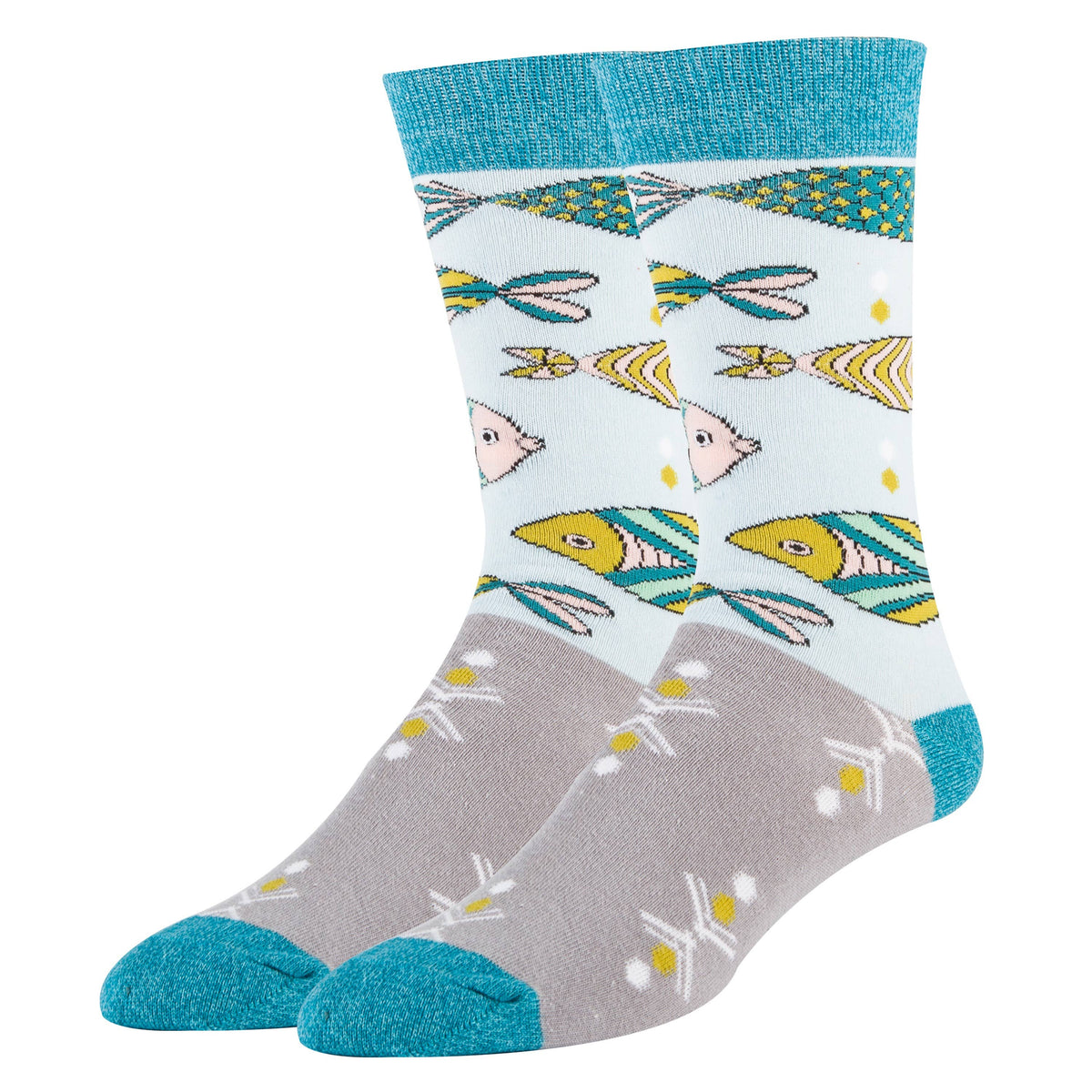 Oooh Yeah!/School of Fish | Men&#39;s Premium Cotton Crew Socks