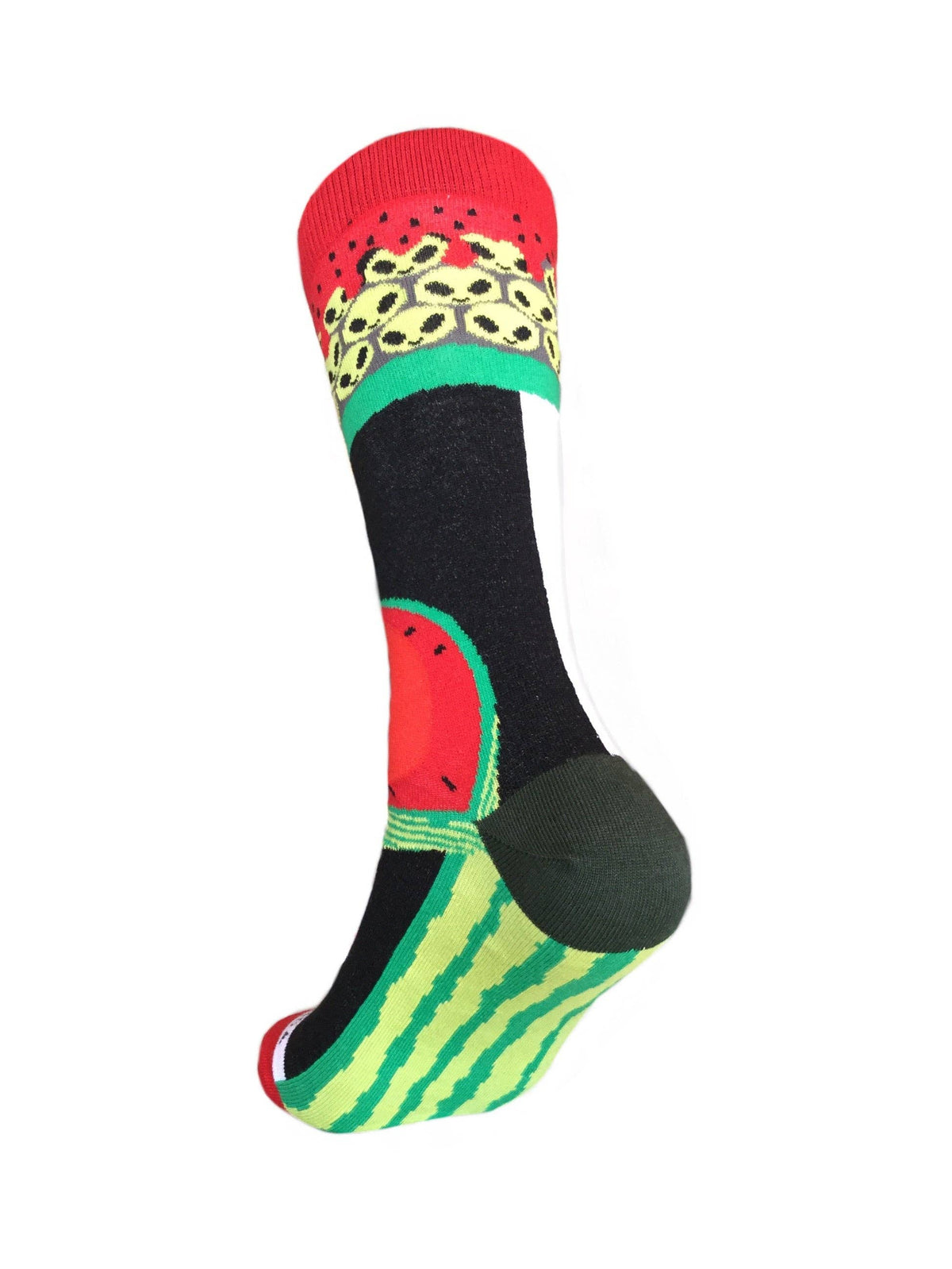 Sock Panda - Skater Alien on a Half Pike Watermelon Socks (Adult Large)