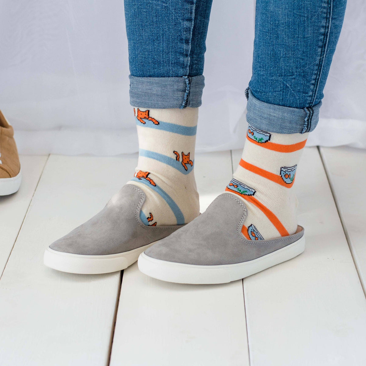 Friday Sock CO - Women’s Socks | Cat and Fishbowl | Ethically Made
