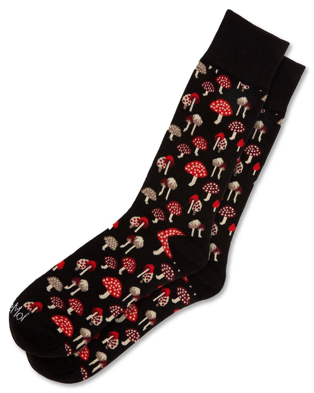MeMoi/Mushroom Fields Bamboo Men's Crew Sock