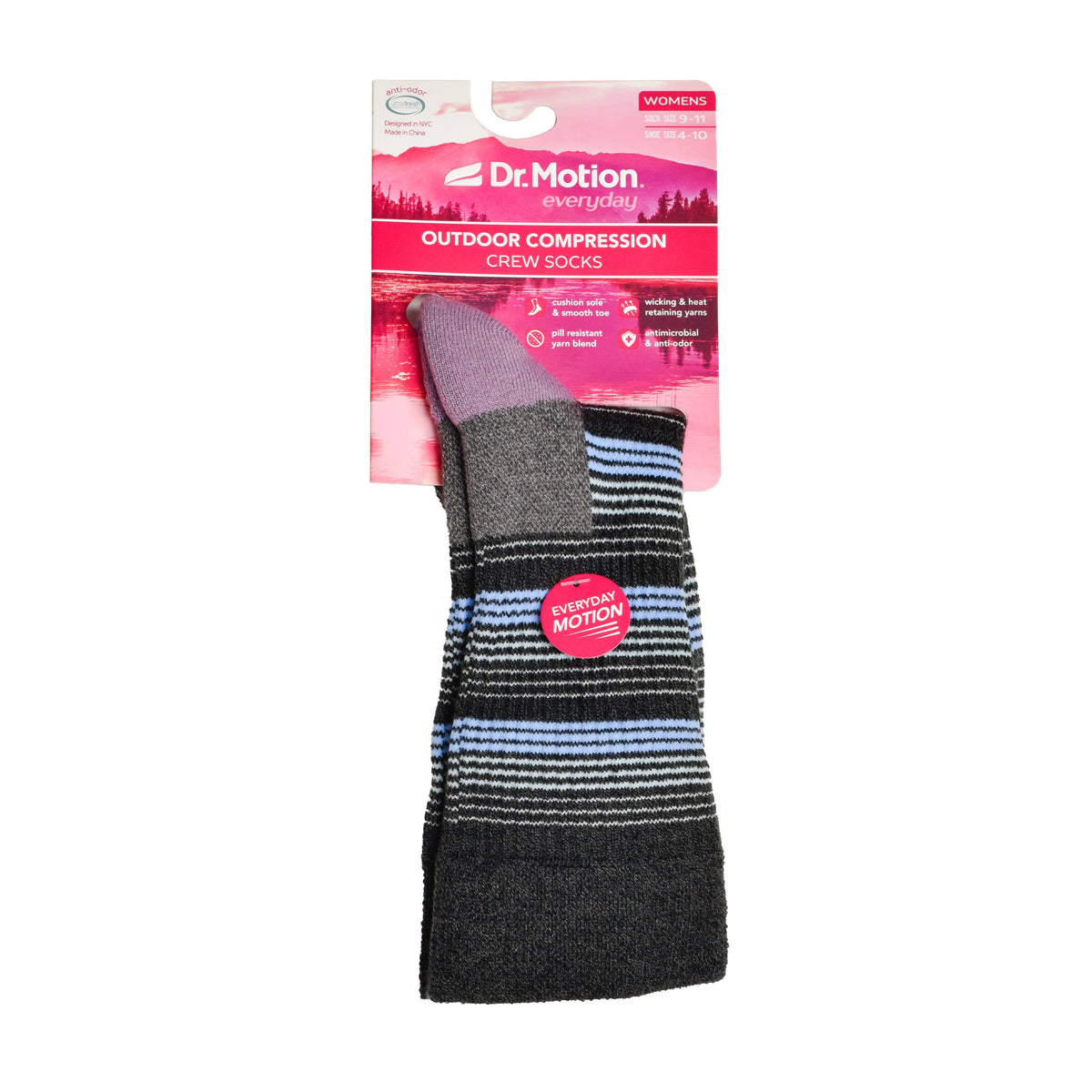 Dr. Motion/Waterfall Stripe | Compression Outdoor Medium Weight Crew For Women