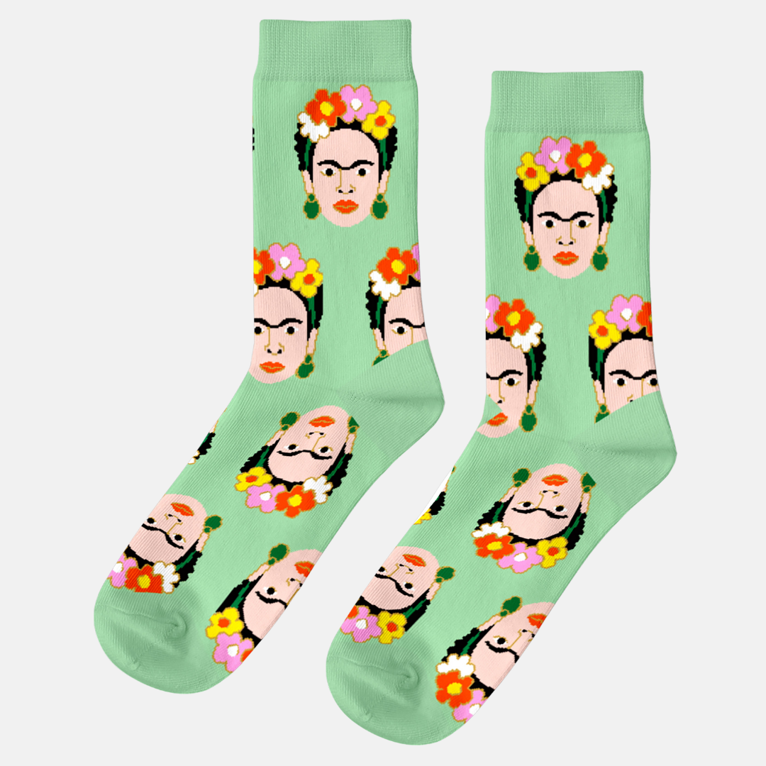 Yellow Owl Workshop/Small Socks - Frida Kahlo Art Socks