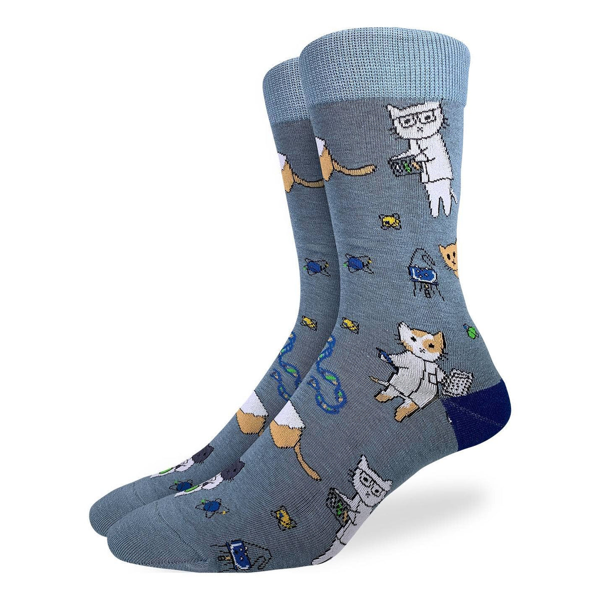 Good Luck Sock Men&#39;s Science Cats Socks