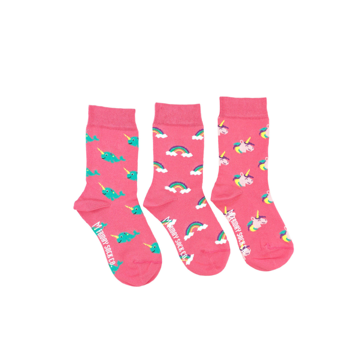 Friday Sock CO - Kid’s Socks | Rainbow Unicorn Narwhal | Fun Socks | Toddler