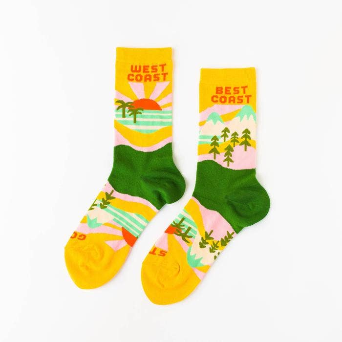 Yellow Owl Workshop  - West Coast Best Coast Crew Socks