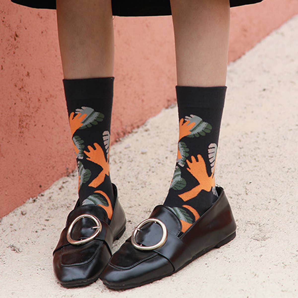 Yuppie Sox SUNFLOWER GRAPHIC FASHION COTTON SOCKS