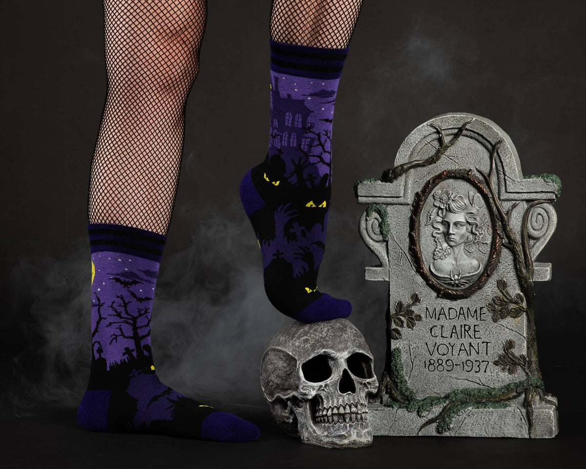 Foot Clothes/Haunted House Crew Socks