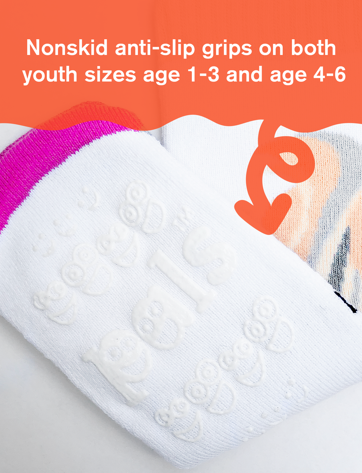 Pals/Horse & Alpaca Mismatched Non-Slip Toddlers Socks
