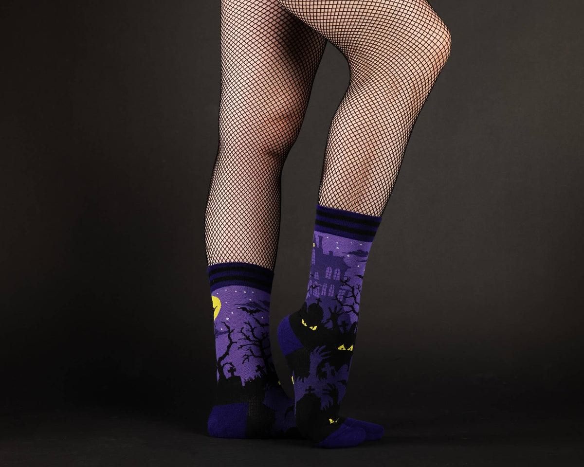 Foot Clothes/Haunted House Crew Socks