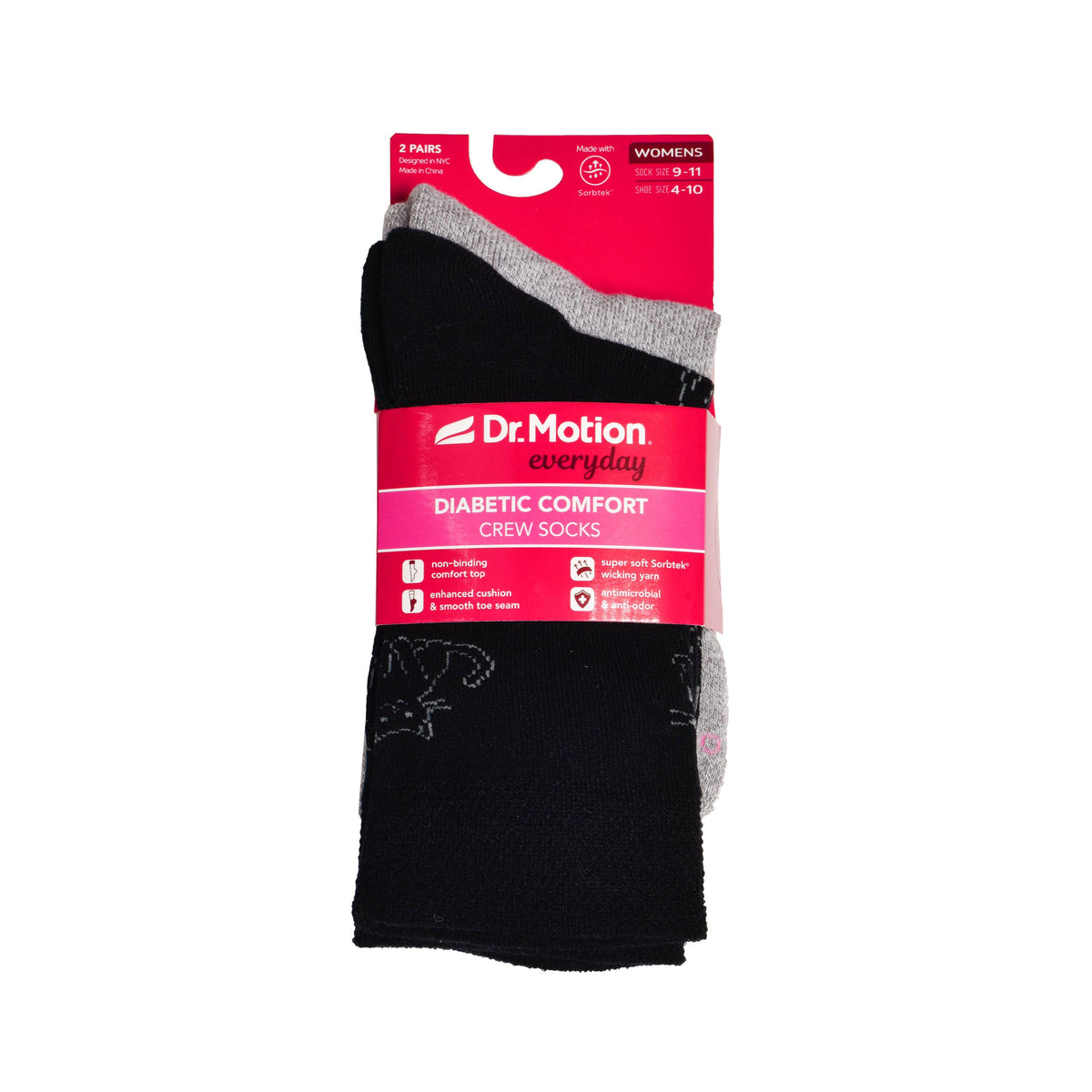 Dr. Motion/Cat Outline | Comfort Top Socks For Women
