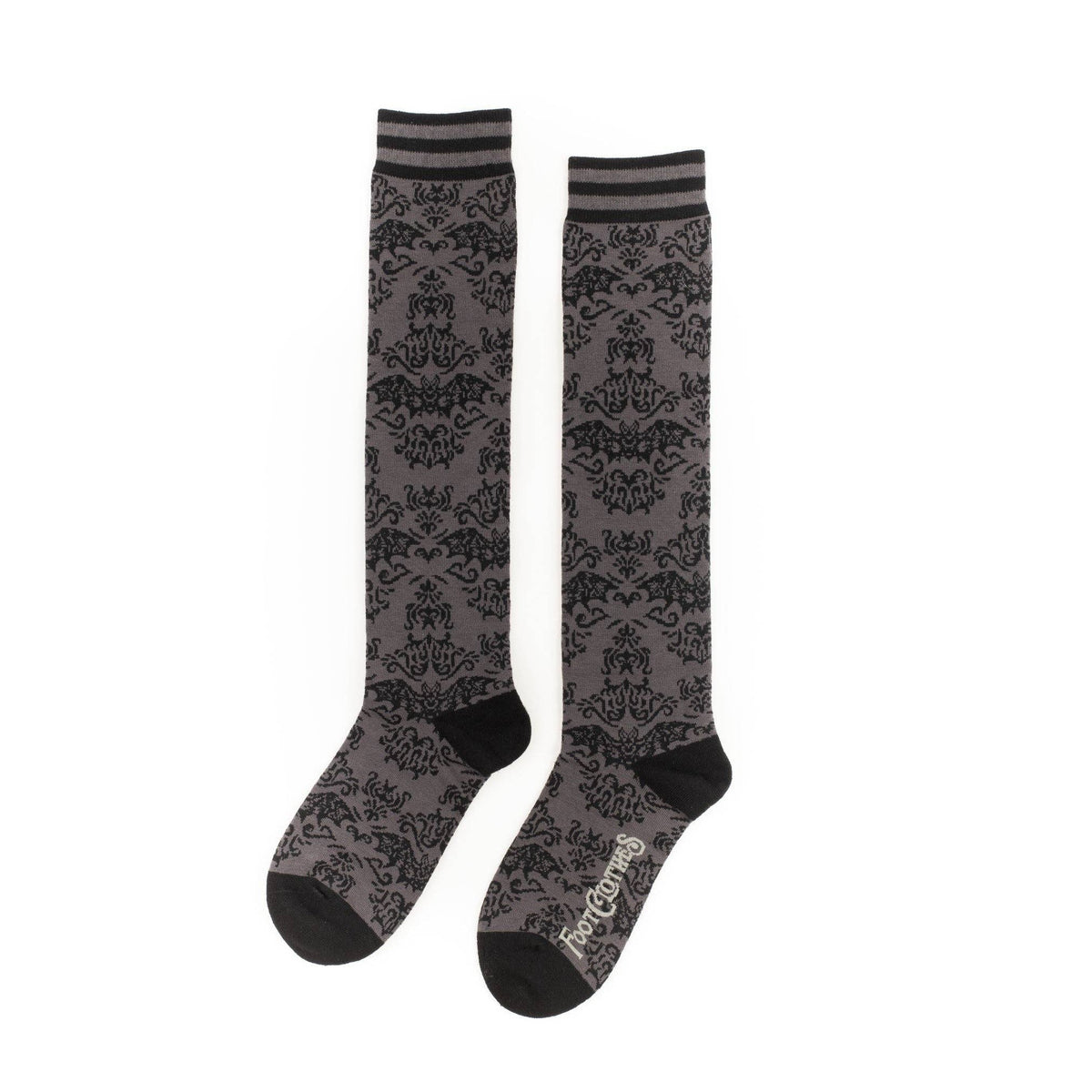 Foot Clothes/Bat Damask Knee High Socks