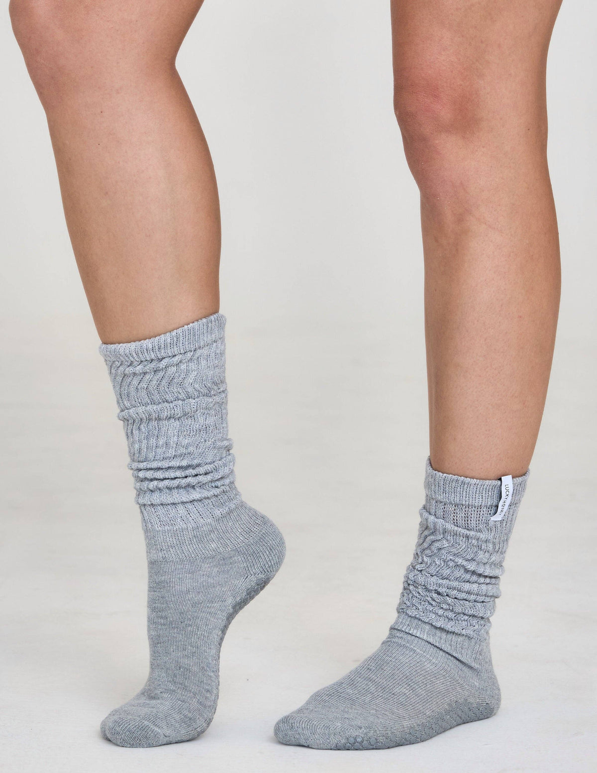 Lucky Honey/The Scrunchie Grip Sock Grey/Pilates/Yoga