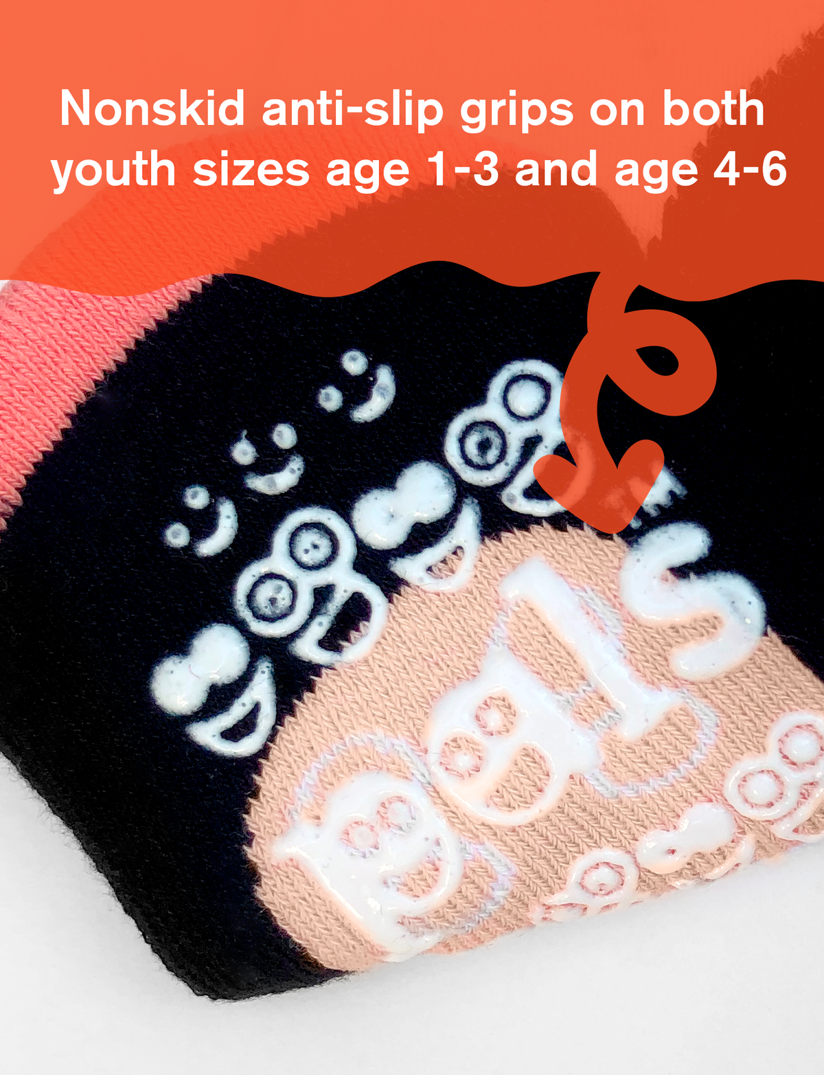 Pals/Cow & Pig Mismatched Non-Slip Kids Socks