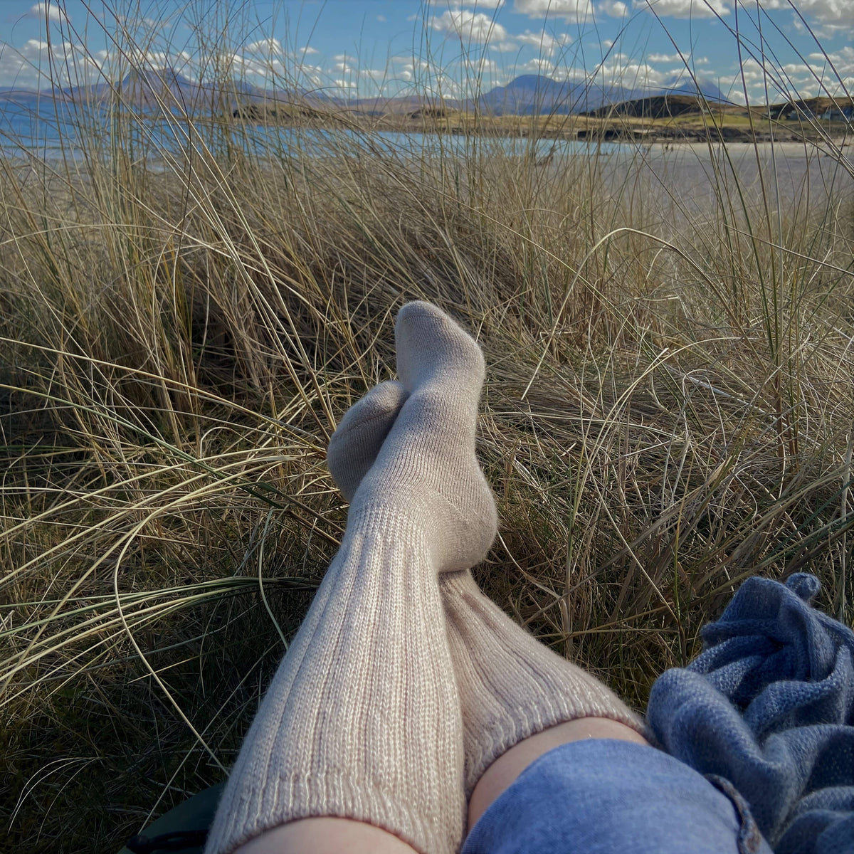 Cosy Alpaca Rib Knit Socks
