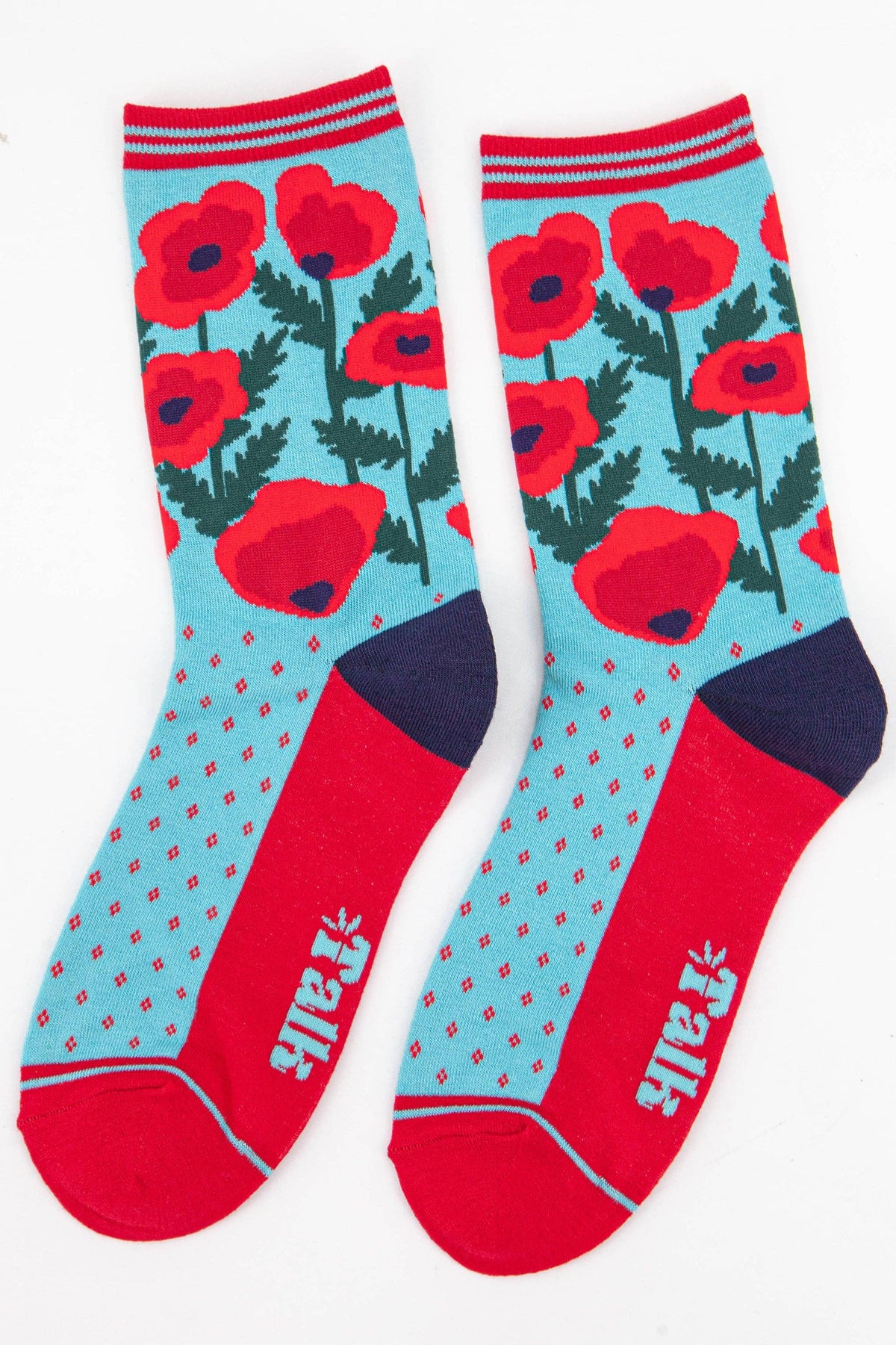 Sock Talk/Women&#39;s Poppy Print Bamboo Socks