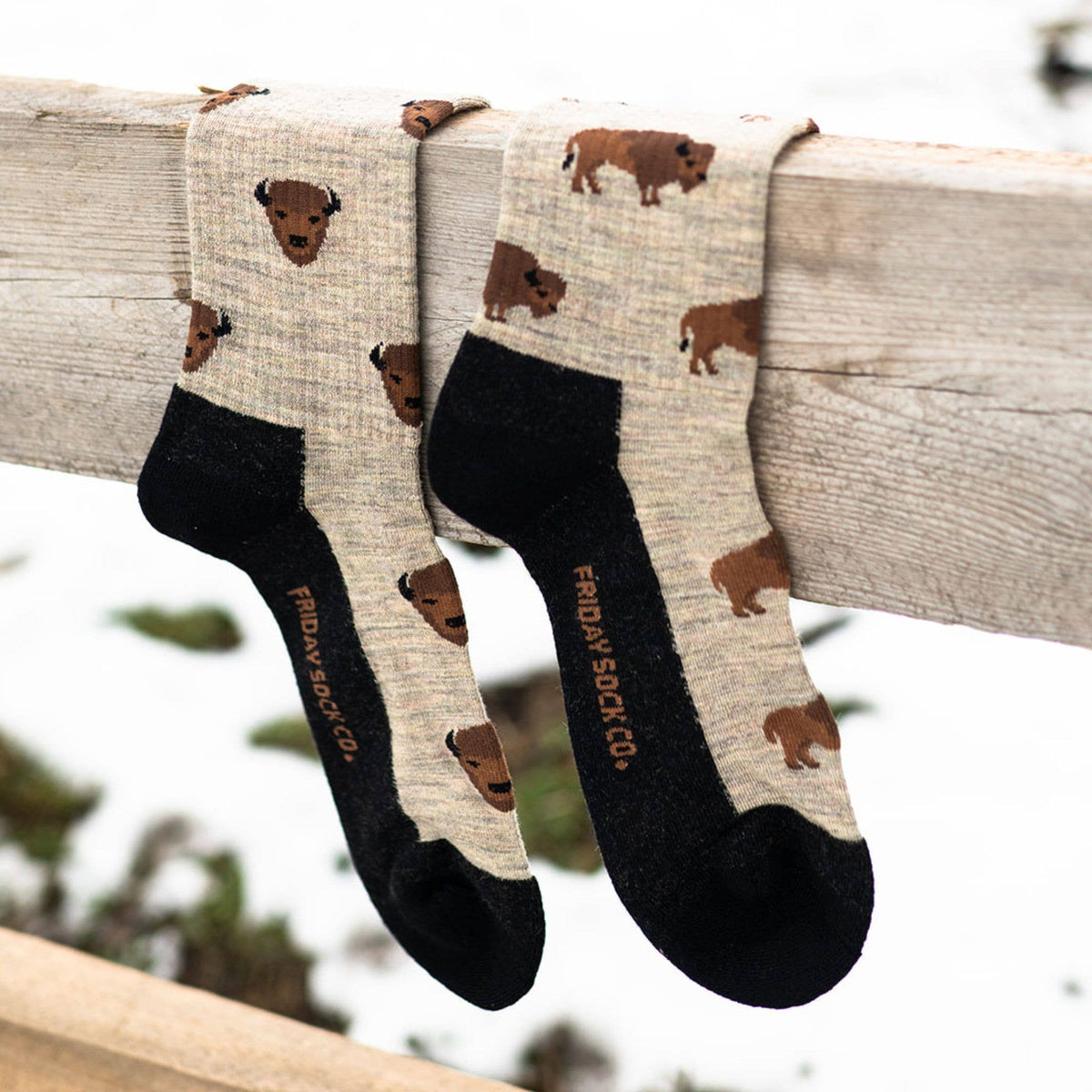Friday Sock Co/Men's Bison Merino Wool Socks