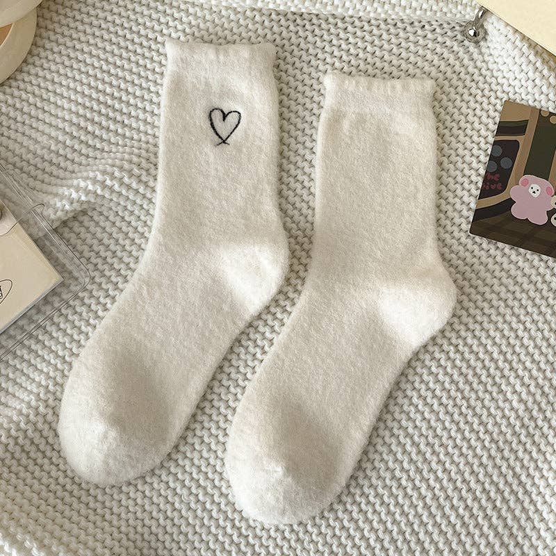 Gohobi/Warm Velvet Heart Socks