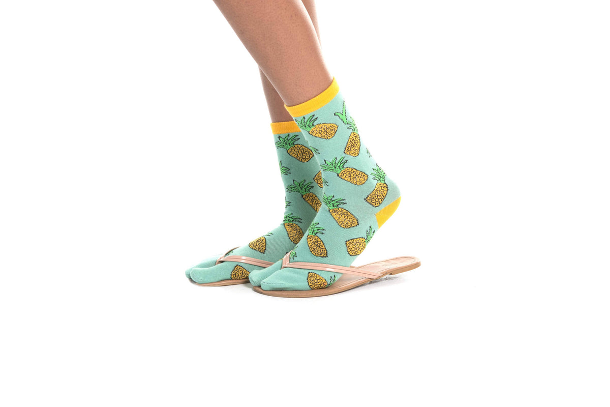 V-Toe Split Toe Novelty Pineapple Big Toe Tabi Socks