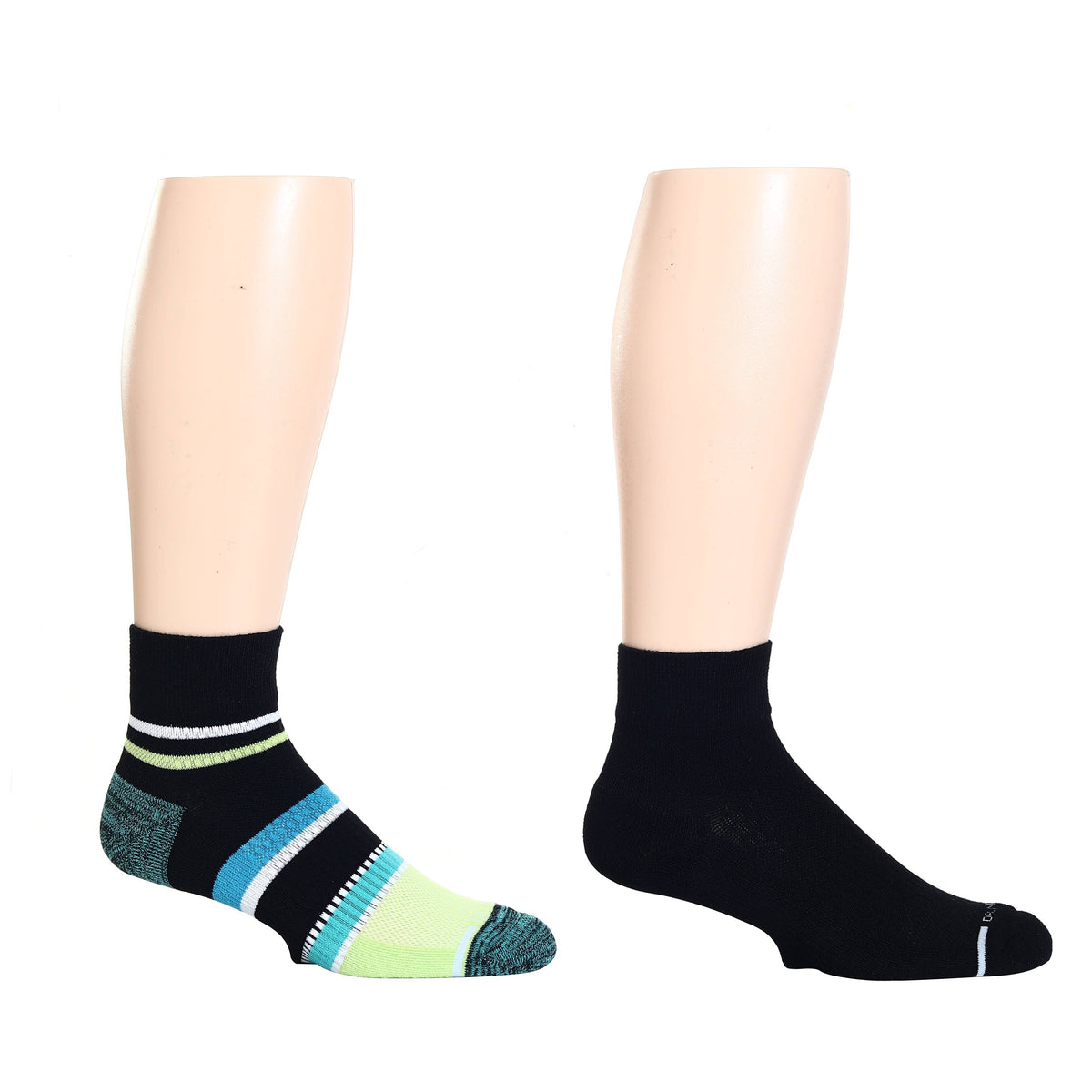Dr. Motion/Varied Stripes | Quarter Compression Socks For Men