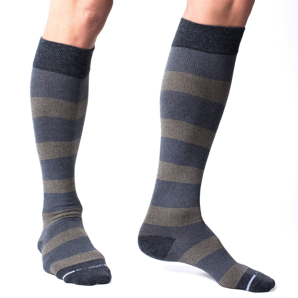 Dr. Motion/Feed Stripe Rugby | Knee-High Compression Socks For Men