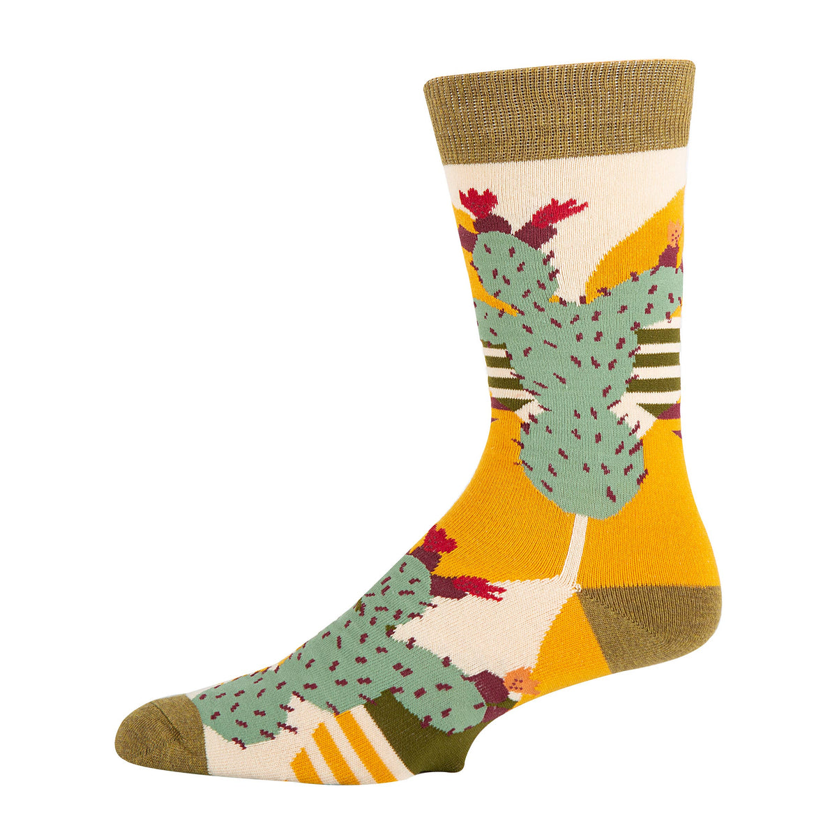 Oooh Yeah!/Sol De Cactus | Men&#39;s Premium Cotton Crew Dress Socks