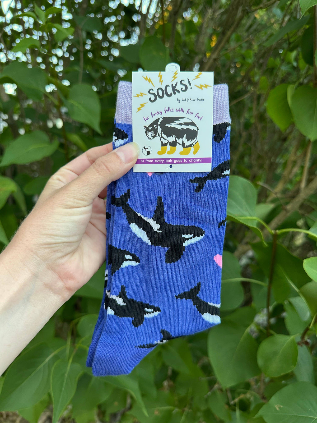Owl and Bear/Orca Whale Socks - $1 to Charity! - 80% Bamboo