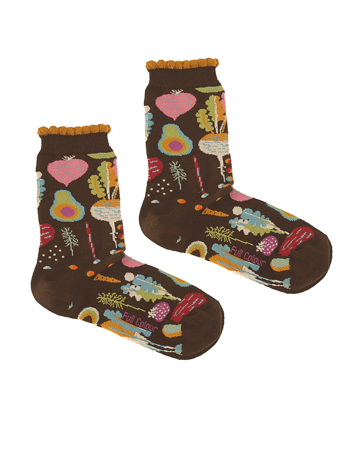 Full Colour - BROWN VEGETABLES SOCK