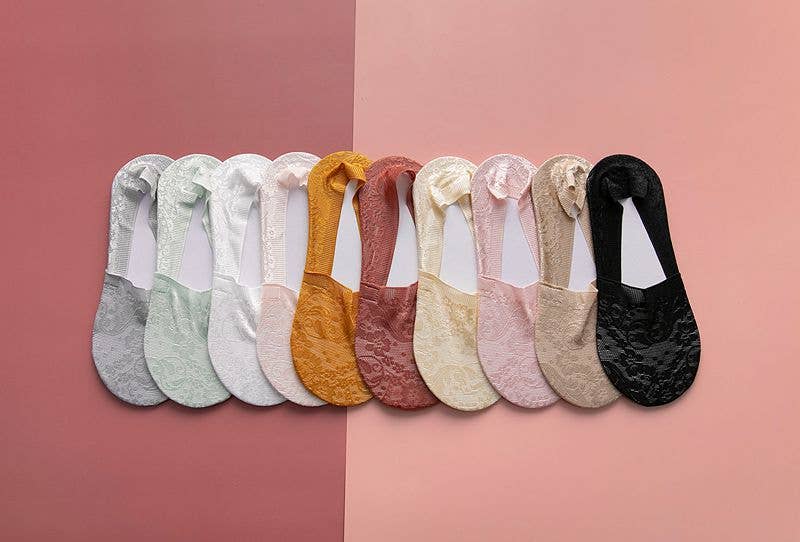 Gohobi/Spring/Summer Women&#39;s Lace Boat Socks