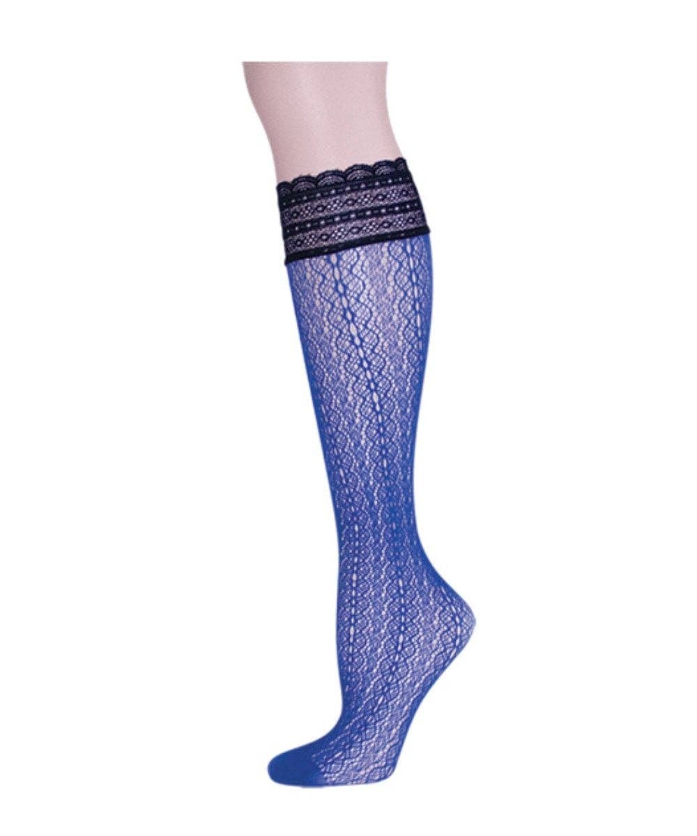 MeMoi Ornate Net Knee High Sock