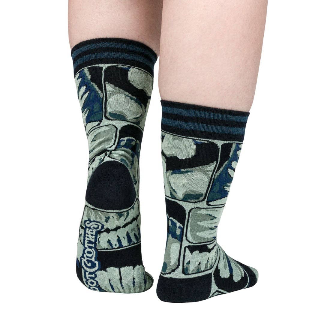 Foot Clothes/Too Cool for Flossing Teeth X-Ray Crew Socks