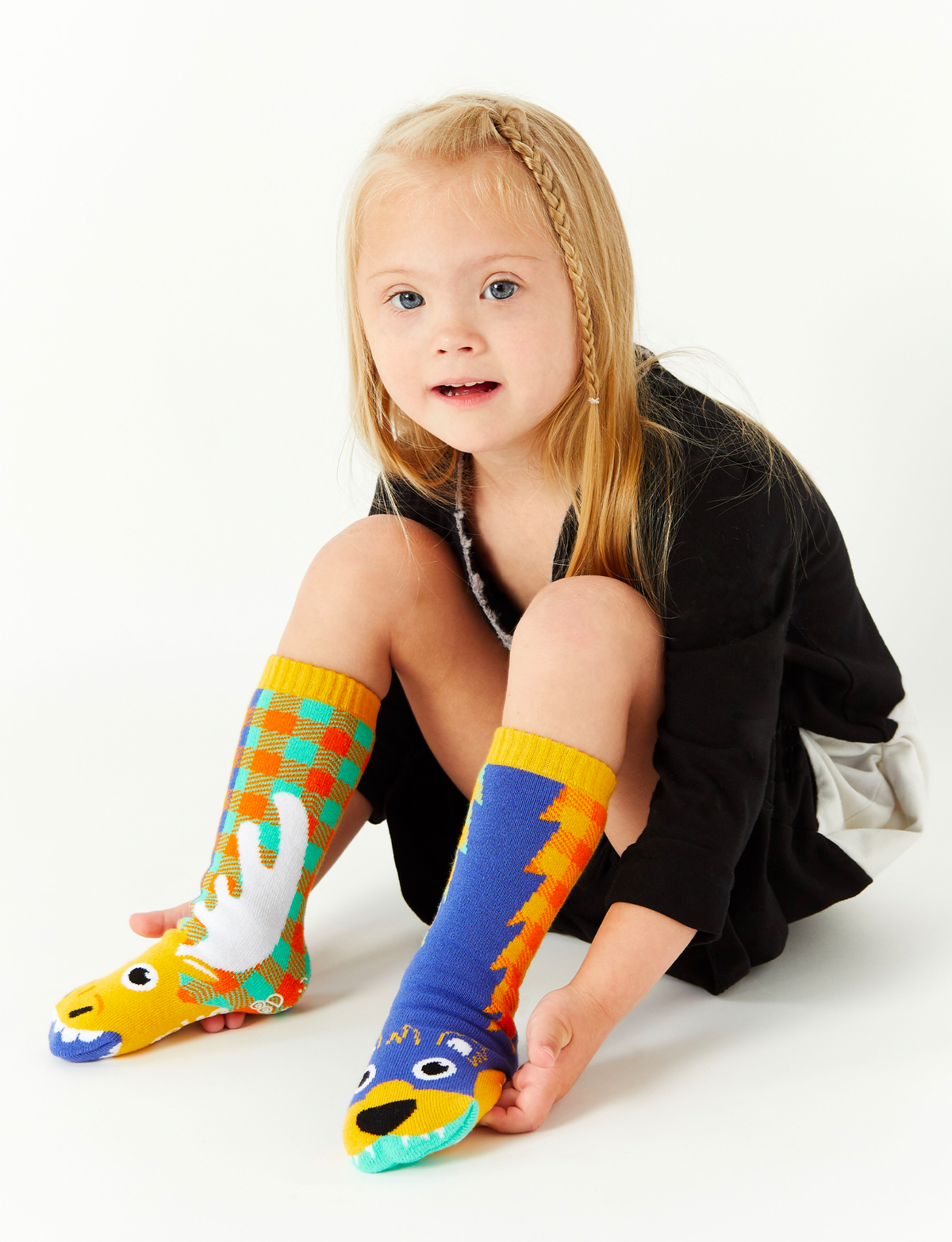 Pals/Moose &amp; Bear Mismatched Non-Slip Kids Socks