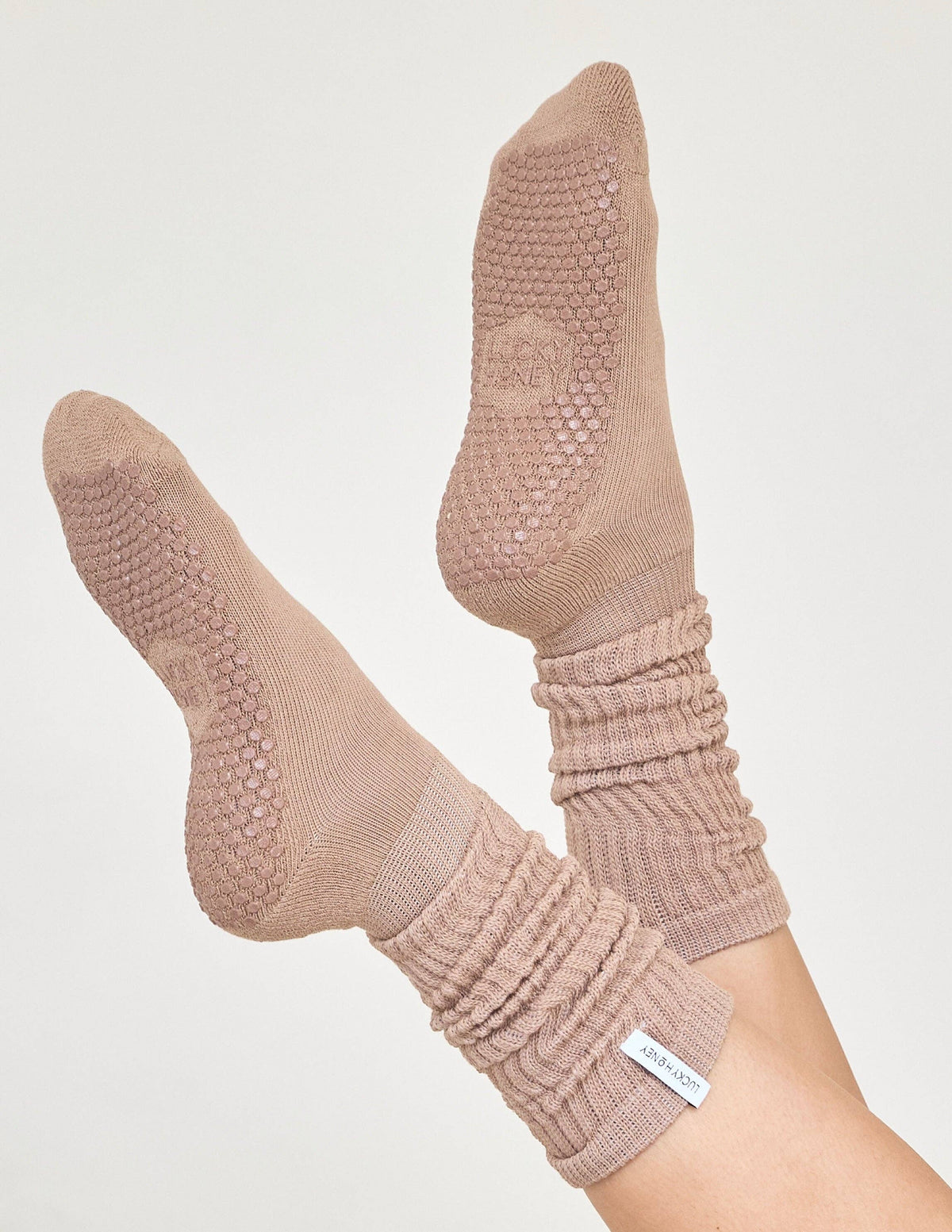 Lucky Honey/The Scrunchie Grip Sock Cocoa/Pilates/Yoga