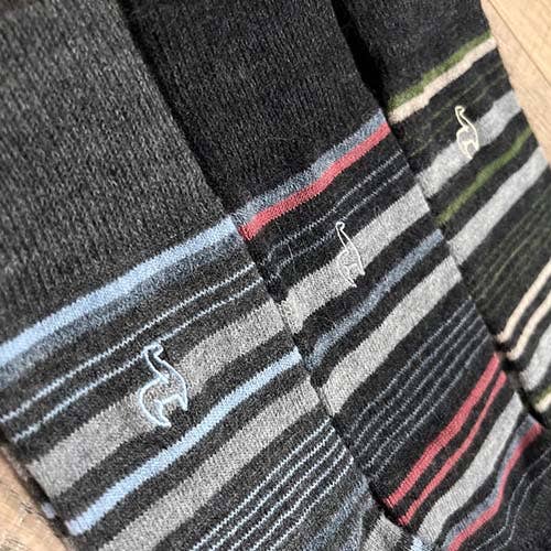 Shupaca Alpaca Socks - Stripe - Moss