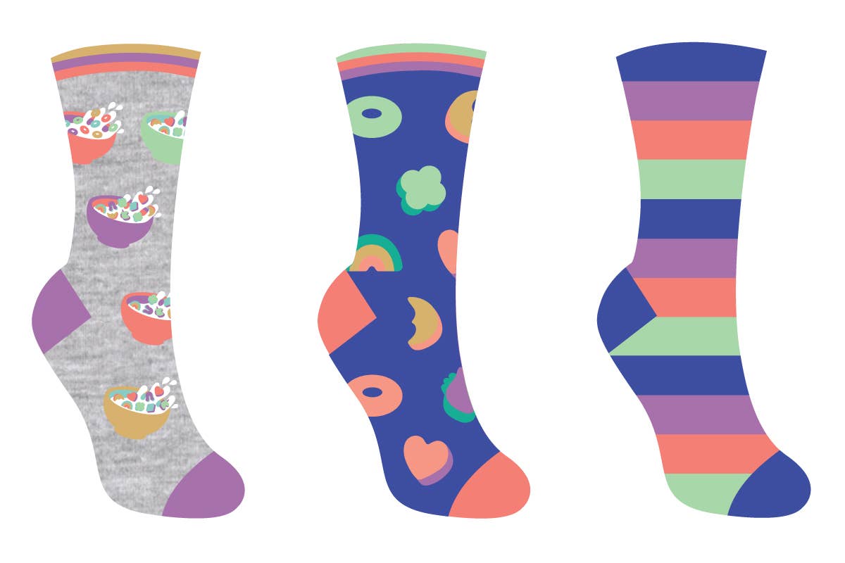 Sock it to ME/Junior Crew Sock Pack: Cereal-ously the Best