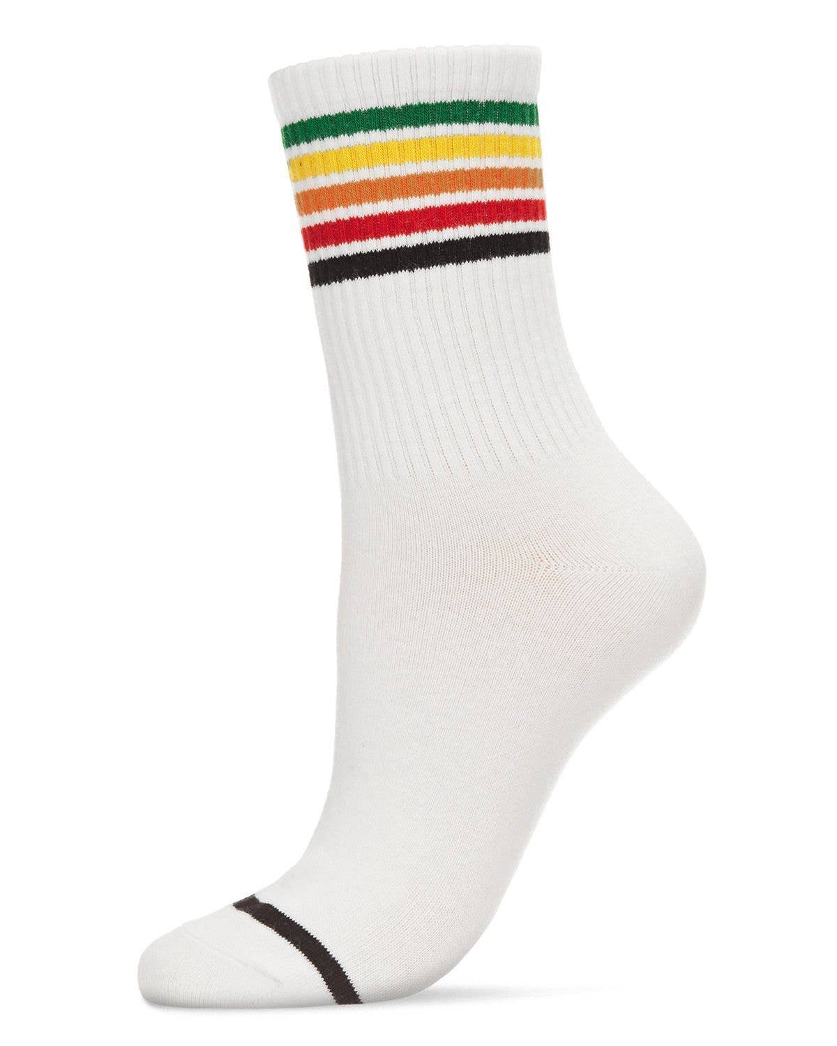 Memoi Rainbow Athletic Crew Unisex Socks