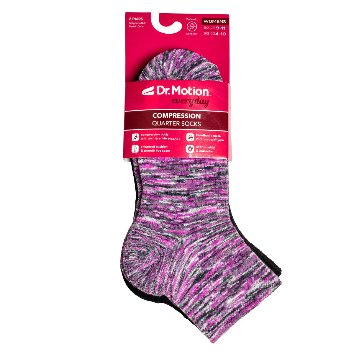 Dr. Motion/Spacedye | Quarter Compression Socks For Women