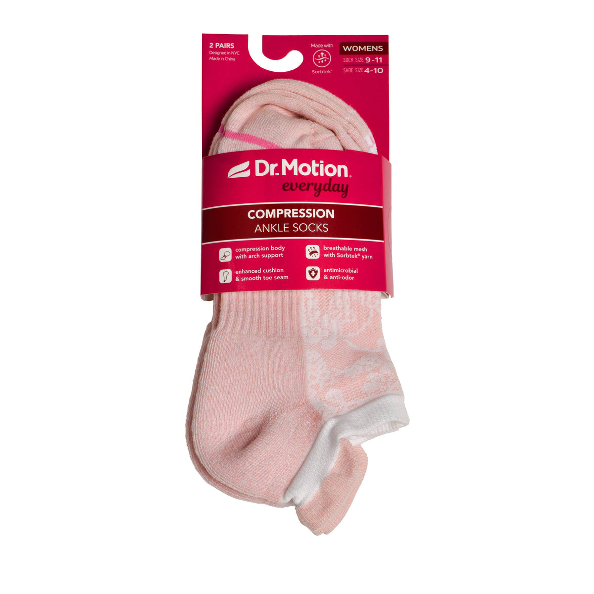 Dr. Motion/Pretty Lace Texture | Ankle Compression Socks For Women