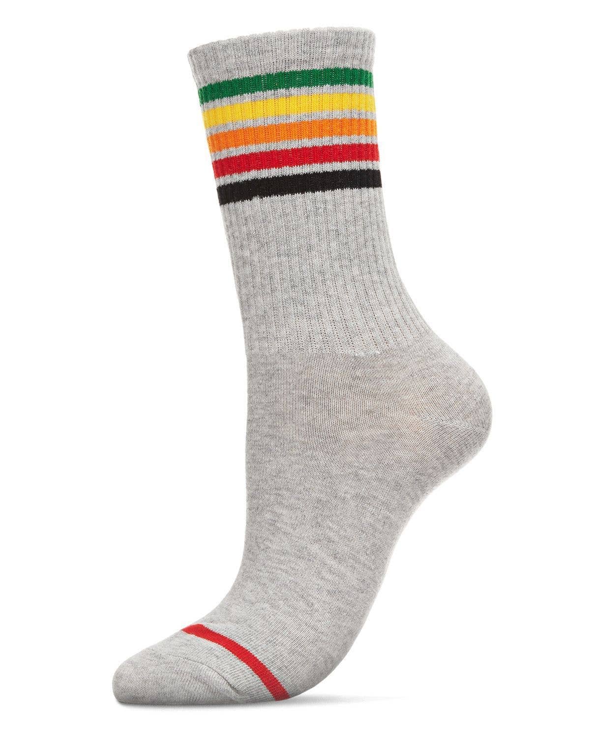 Memoi Rainbow Athletic Crew Unisex Socks