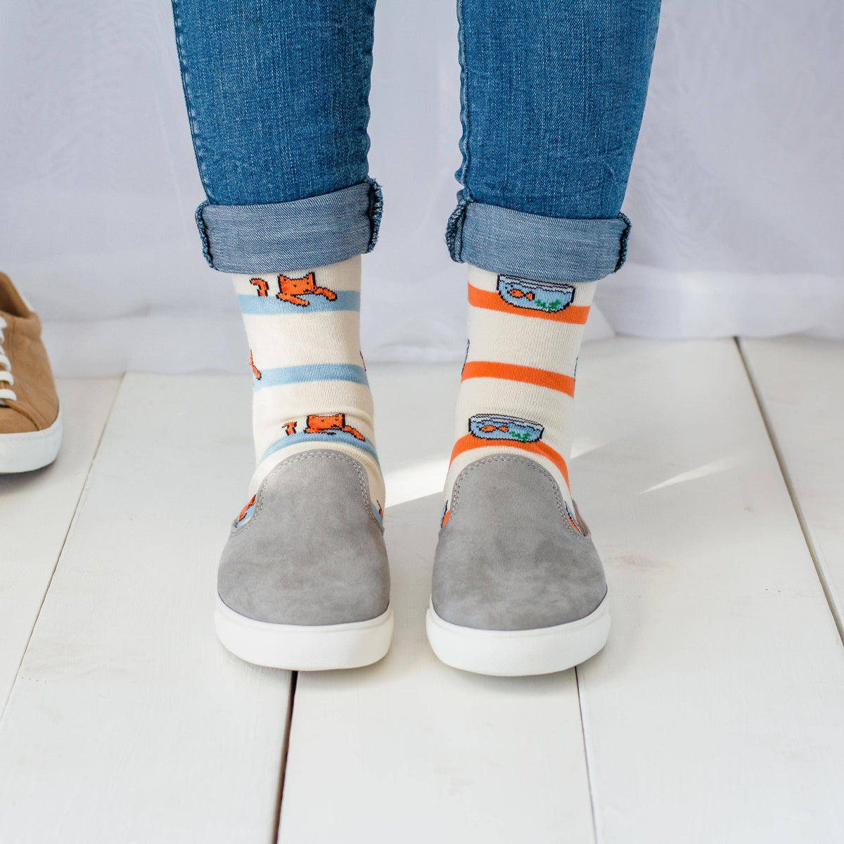 Friday Sock CO - Women’s Socks | Cat and Fishbowl | Ethically Made