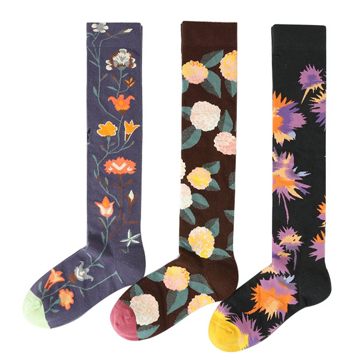 Yuppie Sox FANCY DESIGN PATTERNED KNEE HIGH SOCKS