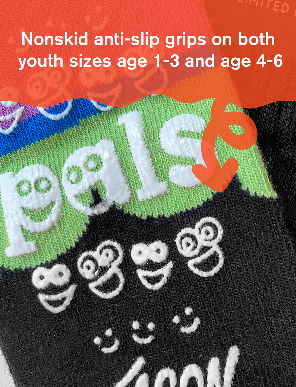 Pals/Shy & Outgoing Mismatched Non-Slip Socks for Kids