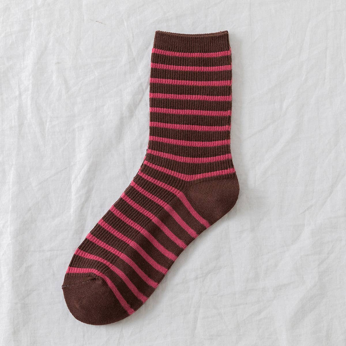 Yuppie Sox WOMEN NEW STRIPED CUTE BREATHABLE PILE SOCKS